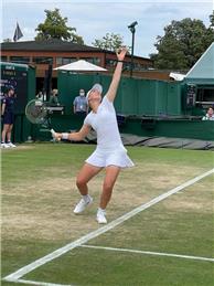 Talented local Tennis Player at Wimbledon
